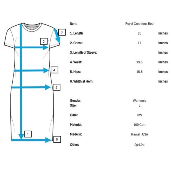 Vintage Royal Creations Hawaii Muumuu Dress Womens L Red Mumu Floral Hawaiian - Picture 10 of 10